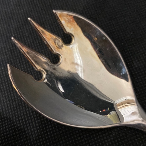 Vintage Silver Plated Italy Silverware,Flatware, Serving Fork & Spoon Salad Set - Picture 4 of 9